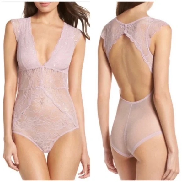 Dawn Pink Lace Sam Edelman Bodysuit - Picture 1 of 5
